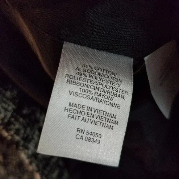 Jones New York Women's Jacket 10 Gray Cotton Full Zipper Long Sleeves Tweed - Picture 4 of 10